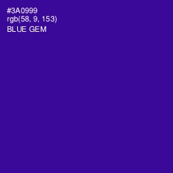 #3A0999 - Blue Gem Color Image